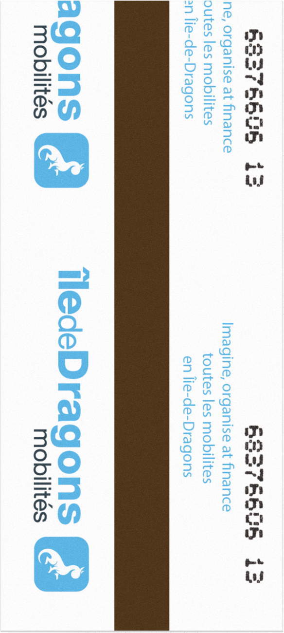 Dragontown Métro ticket, back